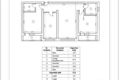 Apartament cu 4 camere semidecomandat în Central - 1
