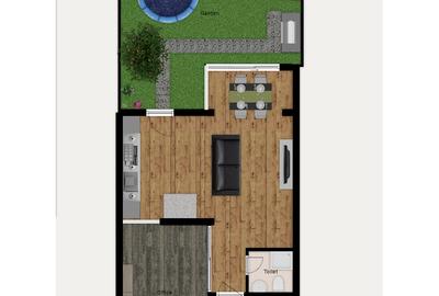 Apartament cu 2 camere decomandat în Tei