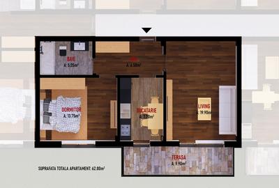 Apartament cu 2 camere decomandat în Central