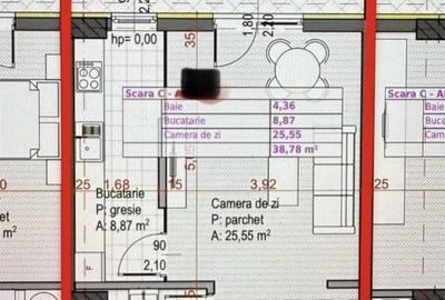 Apartament de 38,78mp, pe strada Soporului