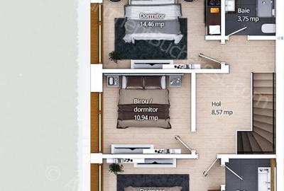 Casă cu 4 camere cu Canalizare în 1 Decembrie - 3