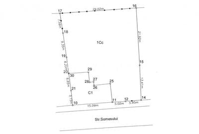 Teren de vanzare | 973 mp | 26 ml front | UTR RrM1 | Zona str Somesului - 2
