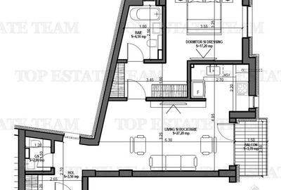 Apartament cu 2 camere semidecomandat în Moșilor