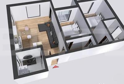 Apartament cu 3 camere decomandat în Central - 2