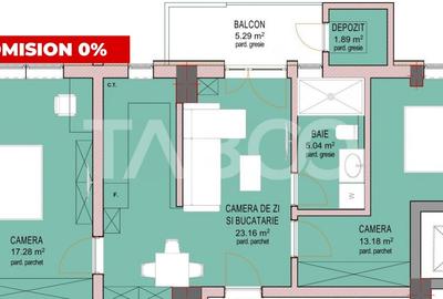 Apartament FARA COMISION 3 camere si balcon Sibiu Dna Stanca - 2