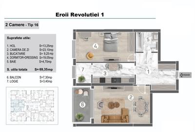 Apartament cu 2 camere decomandat în Tineretului - 2