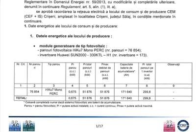 PARC FOTOVOLTAIC 52MW CRISENI (SALAJ) ATR DISPONIBIL - 1