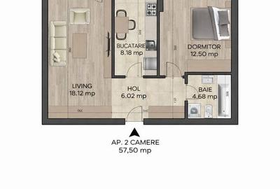 Apartament cu 2 camere decomandat în Central - 7