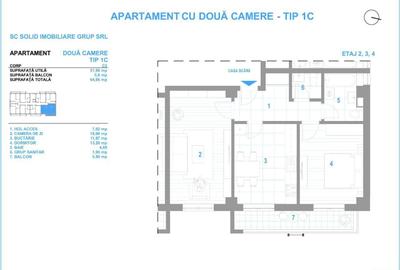 Apartament cu 2 camere în Bârnova - 2