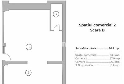 Spatiu Com 163 MP - Vitrina 12ML - 2 Parcari | Vulcan Reside - 1
