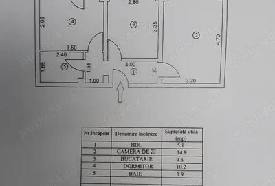 Apartament cu 2 camere decomandat în Central - 2