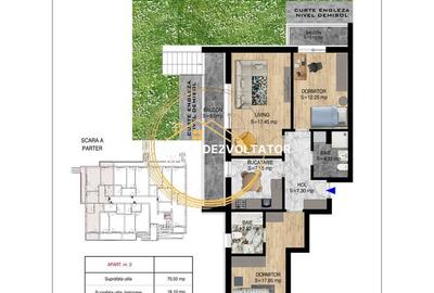 Apartament cu 3 camere decomandat în Titan - 3