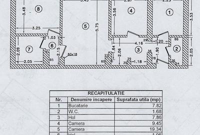 Apartament cu 3 camere semidecomandat în Central - 1