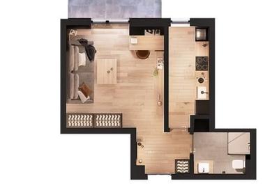 Apartament 1 camera Visani - 2