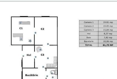 Casa 3 camere, 82 mp, curte de 1200 mp, zona Gheorgheni, po - 2