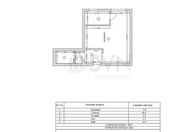 Apartament cu 2 camere semidecomandat, mobilat în Tei - 13