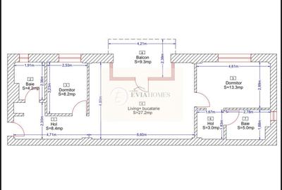Bloc cu regim redus de înălțime/3 camere/2 băi/Construcție premium - 2