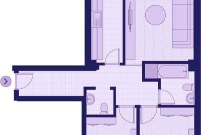 Apartament NOU Decomandat 3 camere si 2 bai - Păcurari