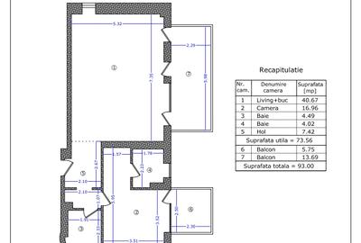 Apartament cu 2 camere decomandat în Sisești - 7