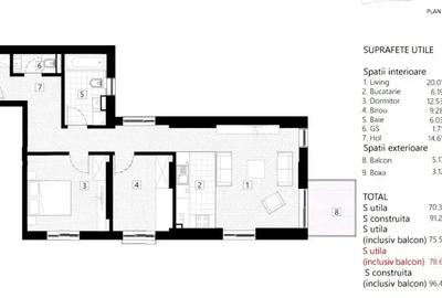 Apartament cu 3 camere decomandat în Eminescu - 10