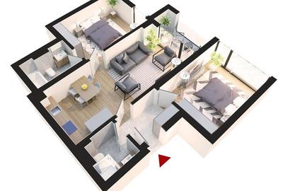 Apartament cu 3 camere decomandat în Rahova - 9