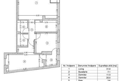 Apartament cu 3 camere semidecomandat în Decebal - 5