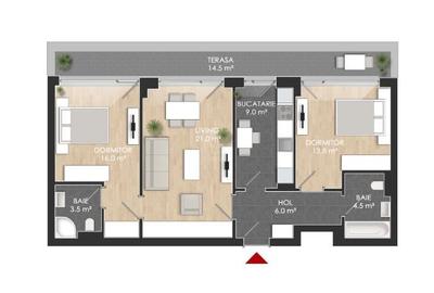 Apartament cu 3 camere în Chitila - 3