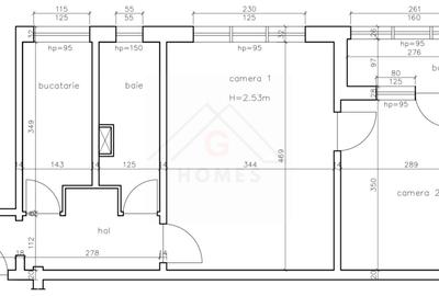 Apartament cu 2 camere nedecomandat, mobilat în Circumvalațiunii - 14