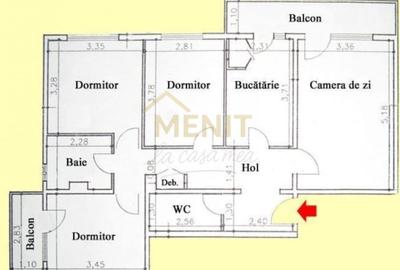 Apartament cu 4 camere decomandat, mobilat în Nord - 10