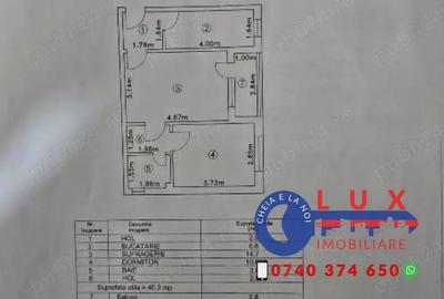 Apartament cu 2 camere semidecomandat în Babadag - 1