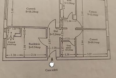 Poarta 6 piata-apartament 3 camere decomandat cu gaze - 20