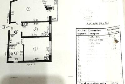 Apartament cu 2 camere decomandate, Mazepa – Etaj 2 Apartament cu 2 camere decomandate, Mazepa – Etaj 2 - 4