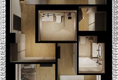 Apartament Premium cu 3 camere + Balcon 10 m - 2