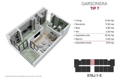 Garsonieră decomandată în Popești-Leordeni - 6