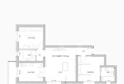 Apartament 3 camere,73 mp utili, balcon de 8,5 mp,gradina  16  mp, zona Esso - 1