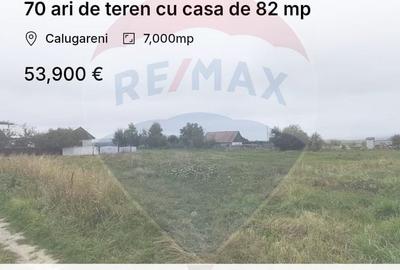 Teren Construcții intravilan de 7000 mp, în Călugăreni