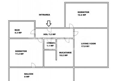 Apartament cu 3 camere decomandat, mobilat în Ștrand - 6