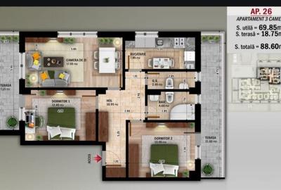 AP. 3 CAM BLOC PREMIUM FINALIZAT,MUTARE IMEDIATA/ N. GRIGORESCU! - 2