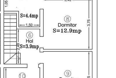 Duplex cu 4 camere cu Canalizare în Moșnița Nouă - 10