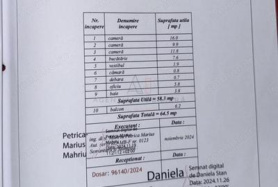 Apartament cu 3 camere semidecomandat, mobilat în Central