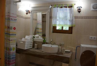 Vand casa la Buru construita traditional din barne de stejar cu tarnat sculptat si interior modern - 9