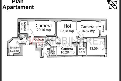 Apartament cu 4 camere semidecomandat în Aviatorilor - 11