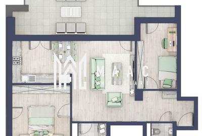 Apartament cu 3 camere nedecomandat în Turnișor - 1