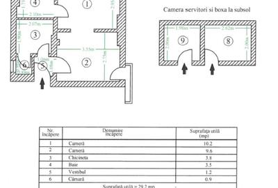 Apartament cu 2 camere semidecomandat, mobilat în Tineretului