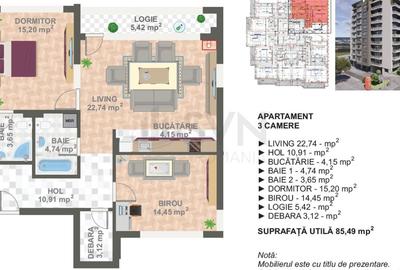 REA1024202 Dezvoltator Marriott 3 Camere Imobil Nou REA1024202 Dezvoltator Marriott 3 Camere Imobil Nou - 4