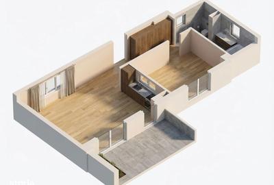 Apartament cu 2 camere decomandat în Dâmbul Rotund