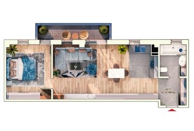 Apartament cu 2 camere semidecomandat în Mărăști - 8