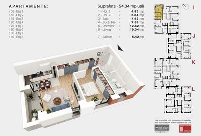 Apartament cu 2 camere decomandat în Aradului