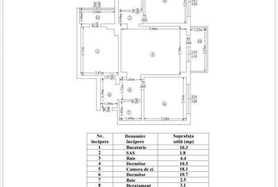 Apartament cu 3 camere în Central