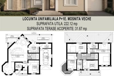 Casa individuala, Mosnita Veche, P+E, 6 cam, 222mp, teren 780mp - 2